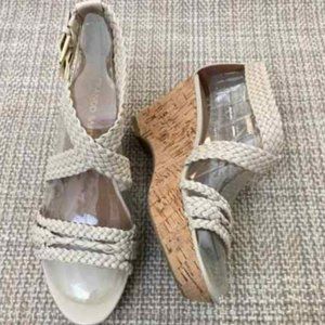 Franco Sarto Galli Braided Cork Wedges